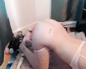 Asian woman is sucking cock