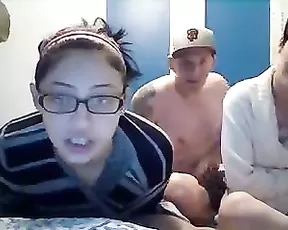 Beautiful perky brunette puts on a great webcam show