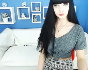 Busty cheerleader swallowing a 9 inch snake