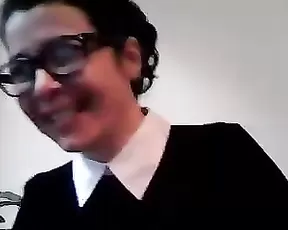 Masturbating at home and moaning