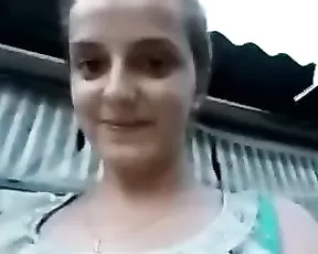 Busty woman massages her pussy