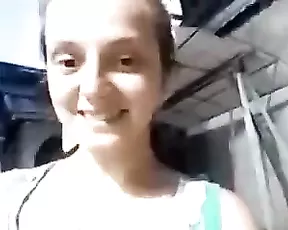 Busty woman massages her pussy