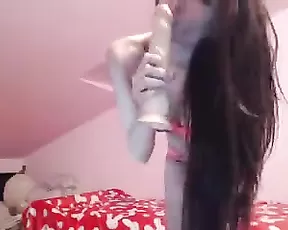 Teen is licking a pecker