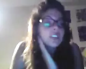 Nerdy babe with glasses knows how to please her man
