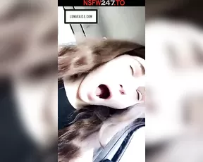 Luna raise dildo masturbation while driving uber snapchat free