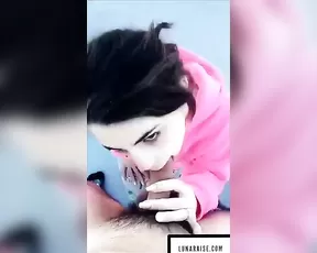 Luna Raise balcony blowjob cum mouth snapchat free