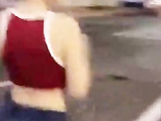 Lana Rhoades with friend public flashing snapchat free