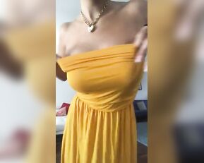 Trinity Clair yellow dress - onlyfans free porn