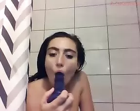 Smexyboo Chaturbate anal dildo fucking & blow job in the shower - webcam porn