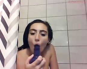 Smexyboo Chaturbate anal dildo fucking & blow job in the shower - webcam porn