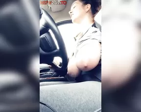 Lee Anne tits flashing while driving snapchat free