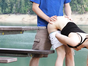 Sexyredfox89 public & BLOW JOB at the lake – outdoor, blow job