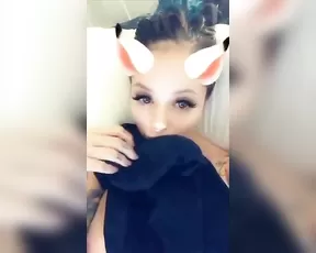 Cortana Blue nude shower teasing snapchat free