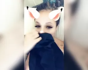 Cortana Blue nude shower teasing snapchat free