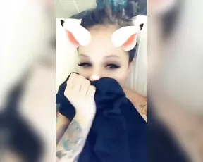 Cortana Blue nude shower teasing snapchat free