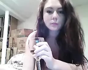 Masked blonde sucks a cock