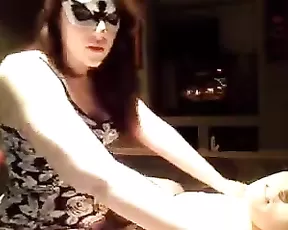 A woman is sucking dick in the woods