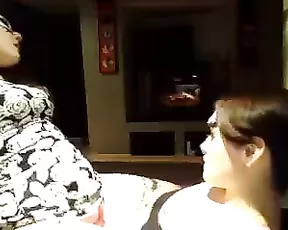 A woman is sucking dick in the woods