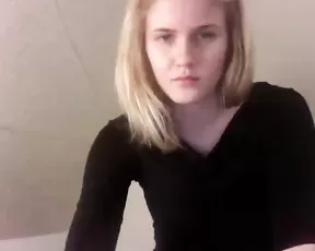 Blonde is giving a blow job