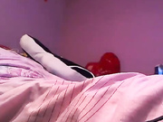 Blonde is handling a cock