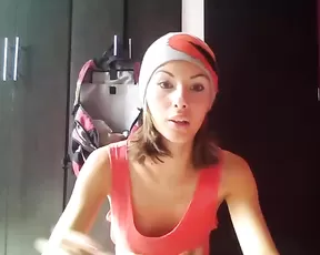 Ebony chick is playing with herself
