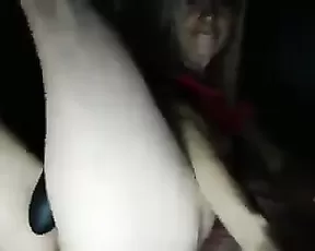 Slutty teen with pony tails used up by two hunks