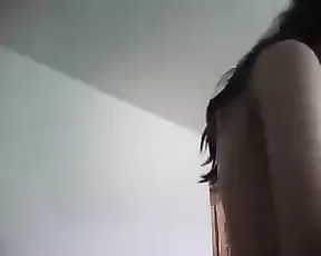 Silky haired brunette filled up with a rock hard rod