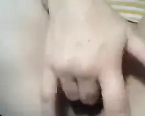 Older blonde strips her black unties before teasing
