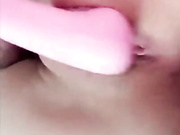 Layna Boo close dildo vib masturbating bed snapchat free