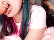 Nerdy Sister - May i see ur Cock? Omg it feels so good!