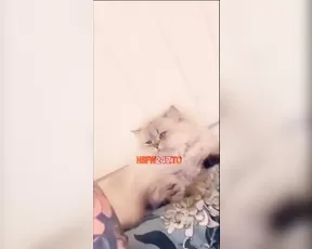 Cortana Blue naked on bed tease snapchat premium porn livesex1
