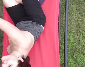 Picnic hammock fuck | ManyVids, Boy Girl, Doggystyle, Finger Fucking, Outdoors, Redhead