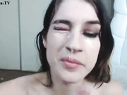 Aynmarie teen fuck pussy big black dildo webcam show