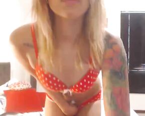 Sofialaren_ tattoo sexy blonde masturbation webcam show