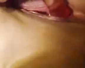 Sexy chick gets naked in a car