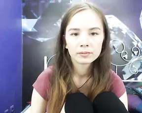 Super busty webcam chick plays with her clit