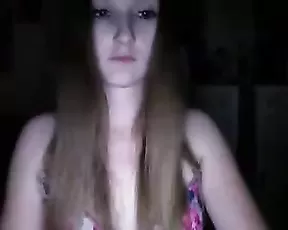 teen in glasses masturbates