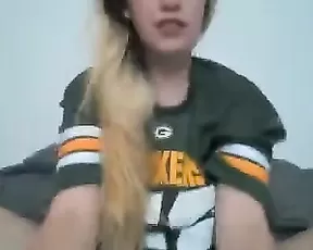 Pregnant woman plays with herself