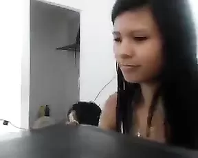 Teens have fun after a shower