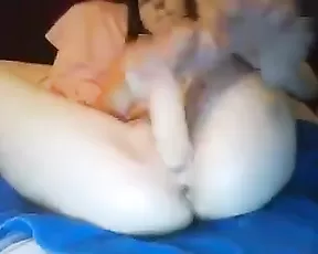 Fluffy looking babe handles a fat cock.