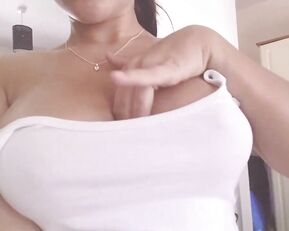 Ria Martinez teasing her huge tits in black bra live porn live sex