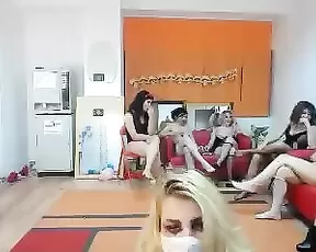 Skinny woman is getting naked