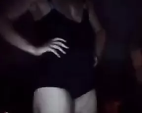 Sexy brunette in stockings sucks and gets banged hard