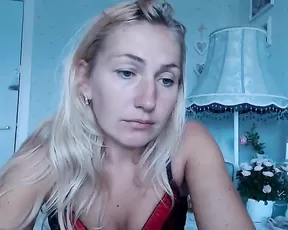 Blonde massages her cunt well