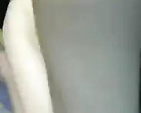 cute blonde gives footjob