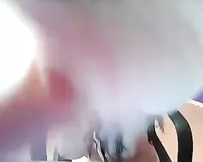 So pretty blonde girlfriend make a hell of a blowjob and titfuck then masturb