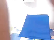 Cutie caresses her cunt lips