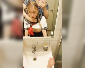 amadani schoolgirl gets creampied in bathroom amateur live live porn video