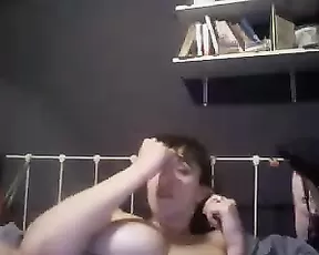 Babe with small tits gets pinched and fucked hard