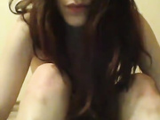 A blonde is opening up her ass